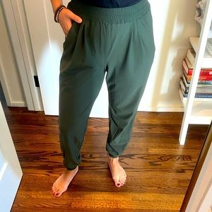 Aday Pack It Up Jogger Pants in Moss, Size Small.